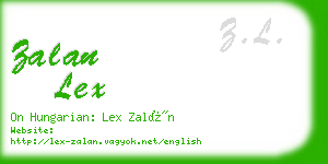 zalan lex business card